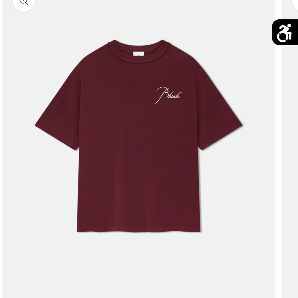 RHUDE reverse tee - burgundy